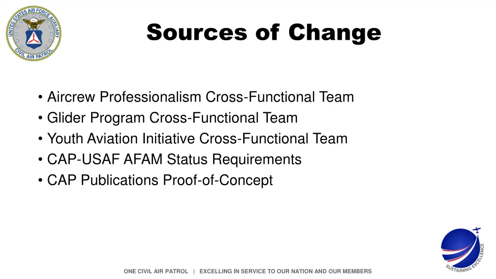 sources of change