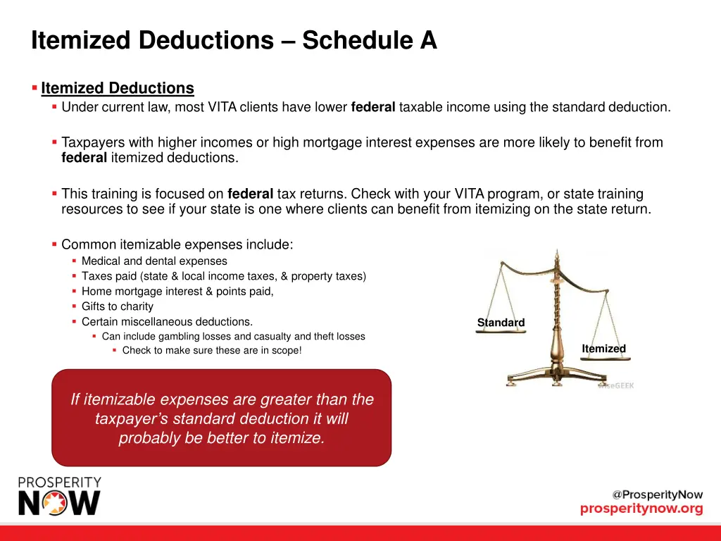 itemized deductions schedule a