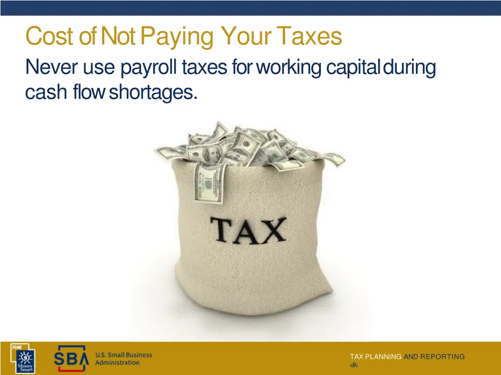 cost of not paying yourtaxes never use payroll