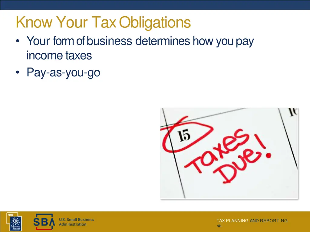 know your taxobligations your form of business