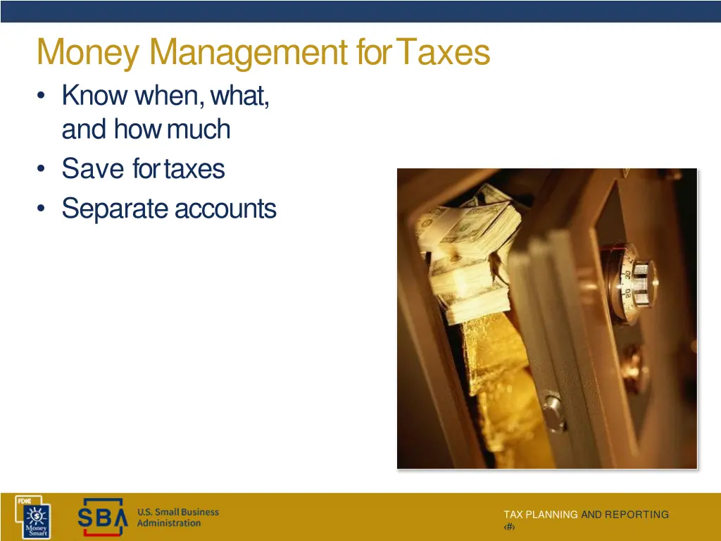 money management fortaxes know when what