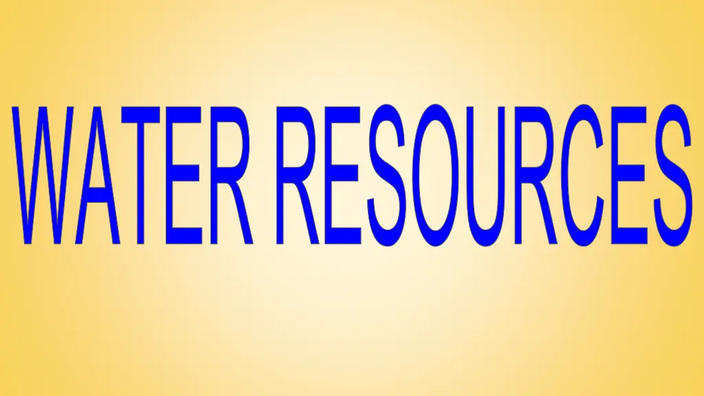 water resources