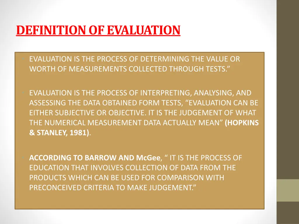 definition of evaluation