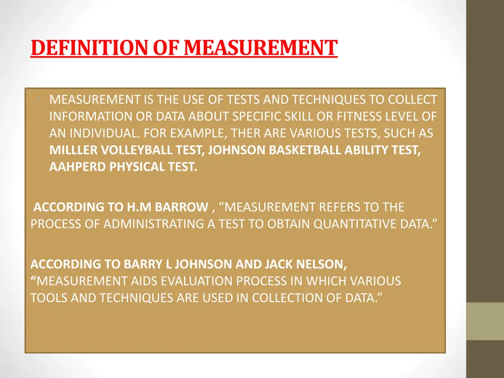 definition of measurement