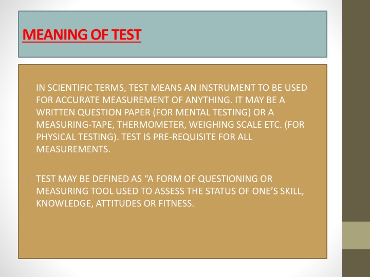 meaning of test