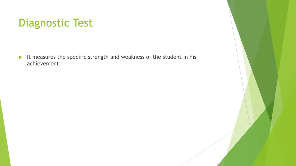 diagnostic test