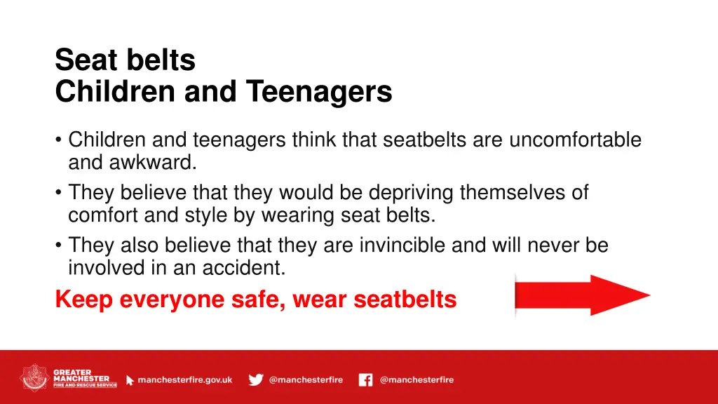 seat belts children and teenagers