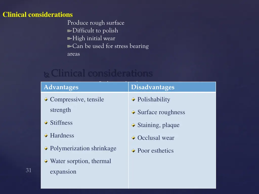 clinical considerations