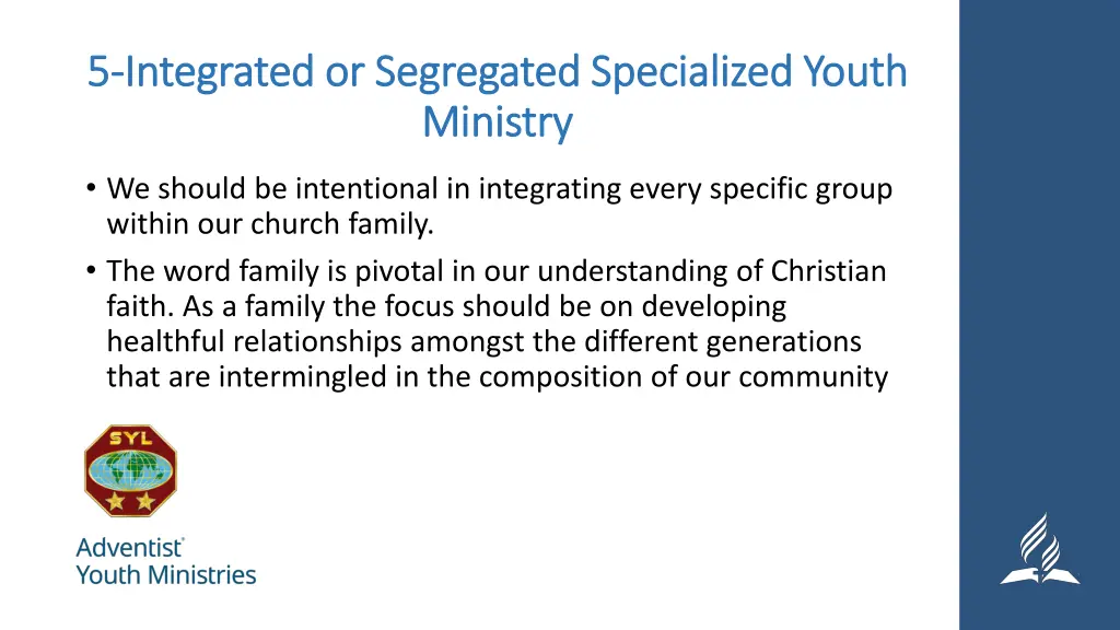 5 5 integrated or segregated specialized youth