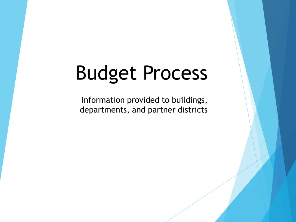 budget process