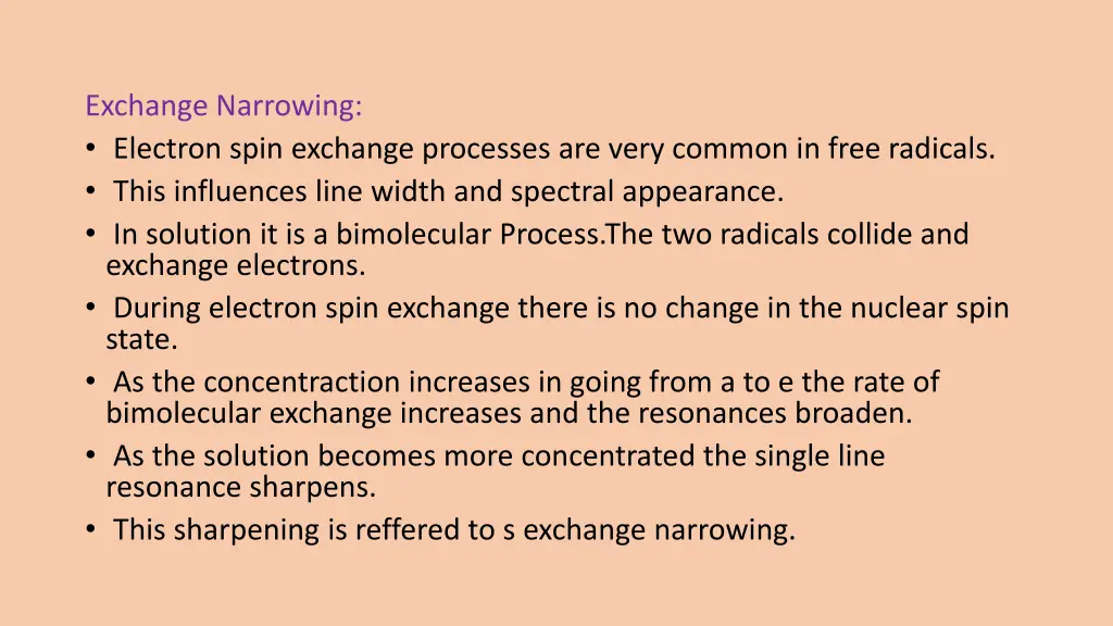 exchange narrowing electron spin exchange