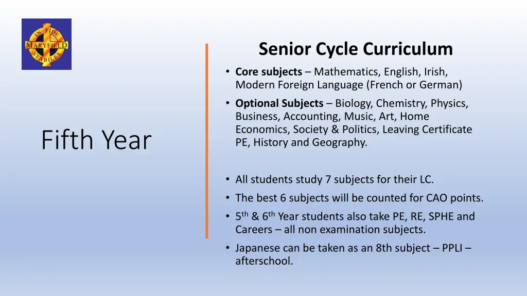 senior cycle curriculum core subjects mathematics