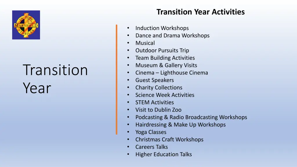 transition year activities