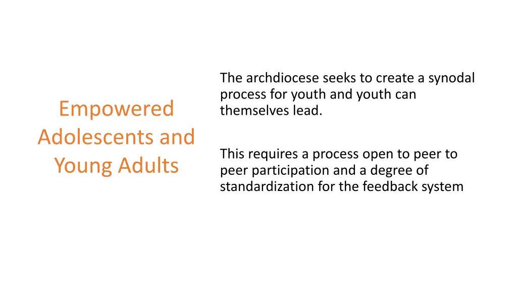 the archdiocese seeks to create a synodal process