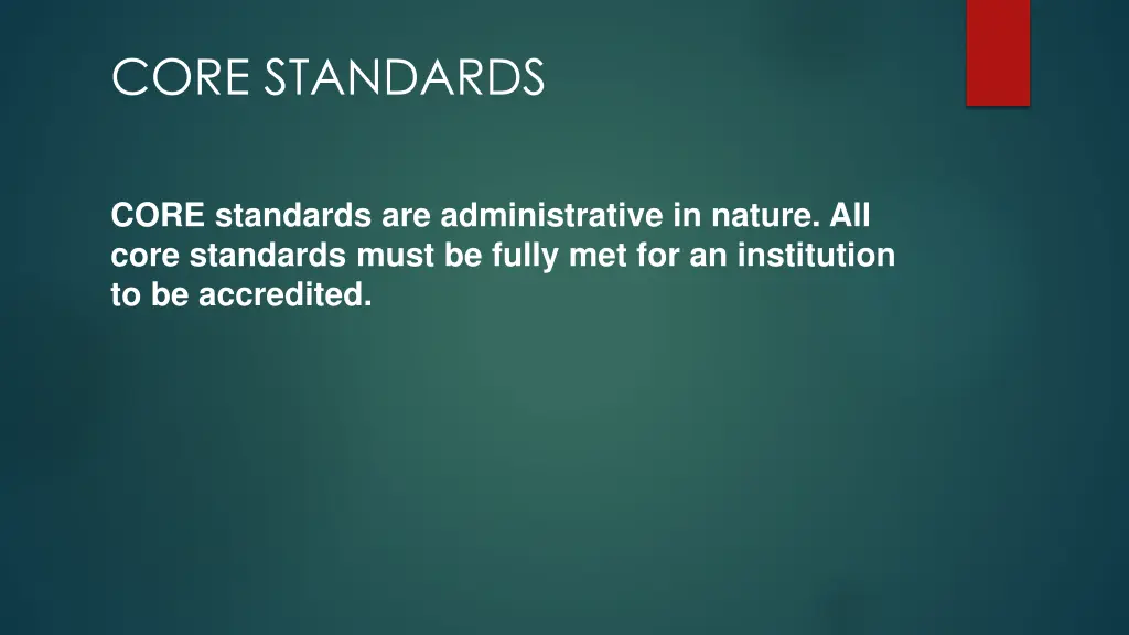 core standards