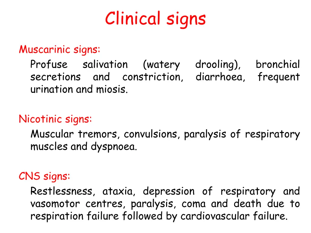 clinical signs