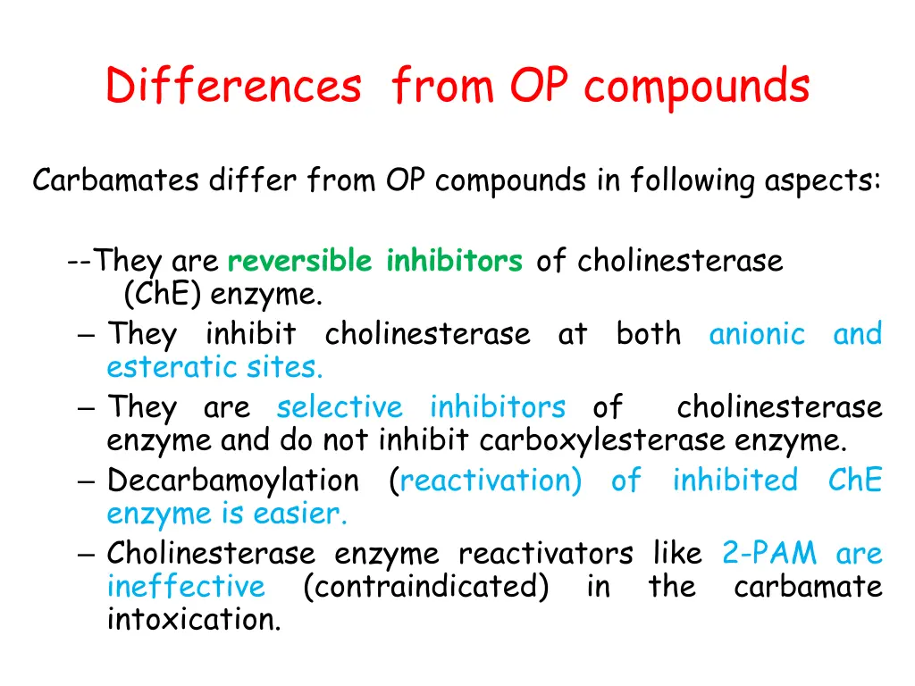 differences from op compounds