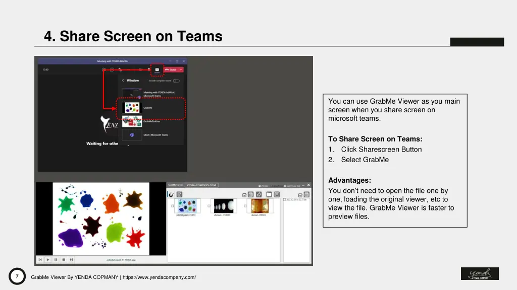 4 share screen on teams