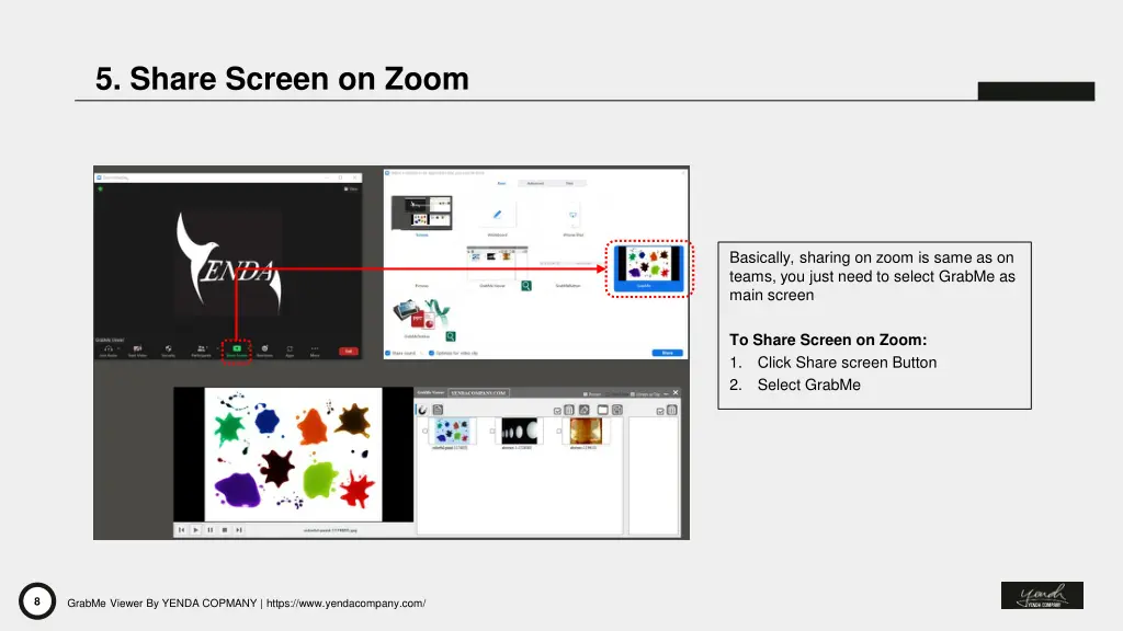 5 share screen on zoom