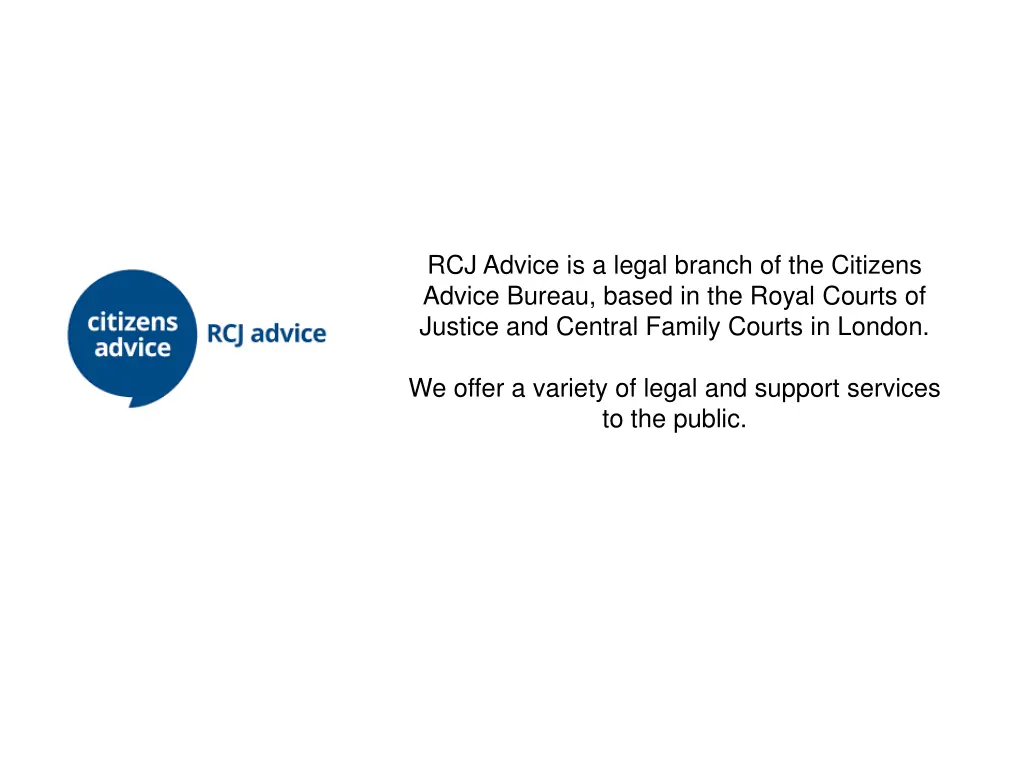 rcj advice is a legal branch of the citizens