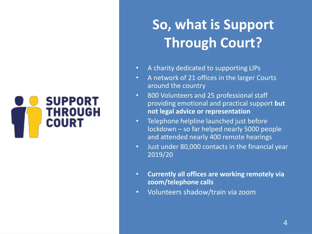 so what is support through court