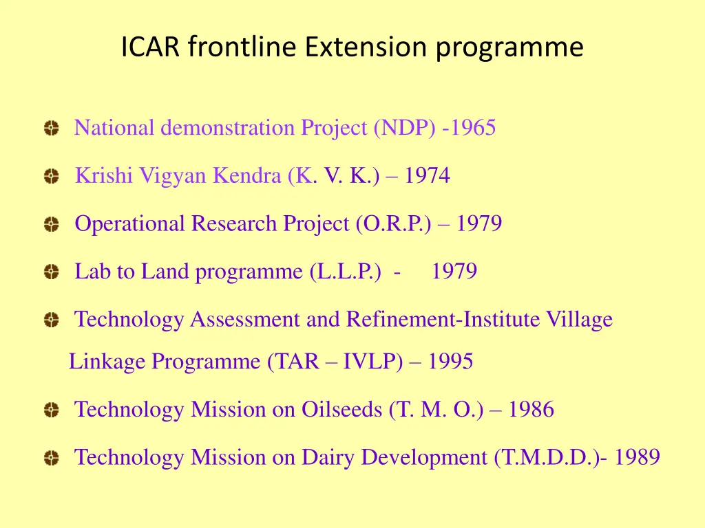 icar frontline extension programme