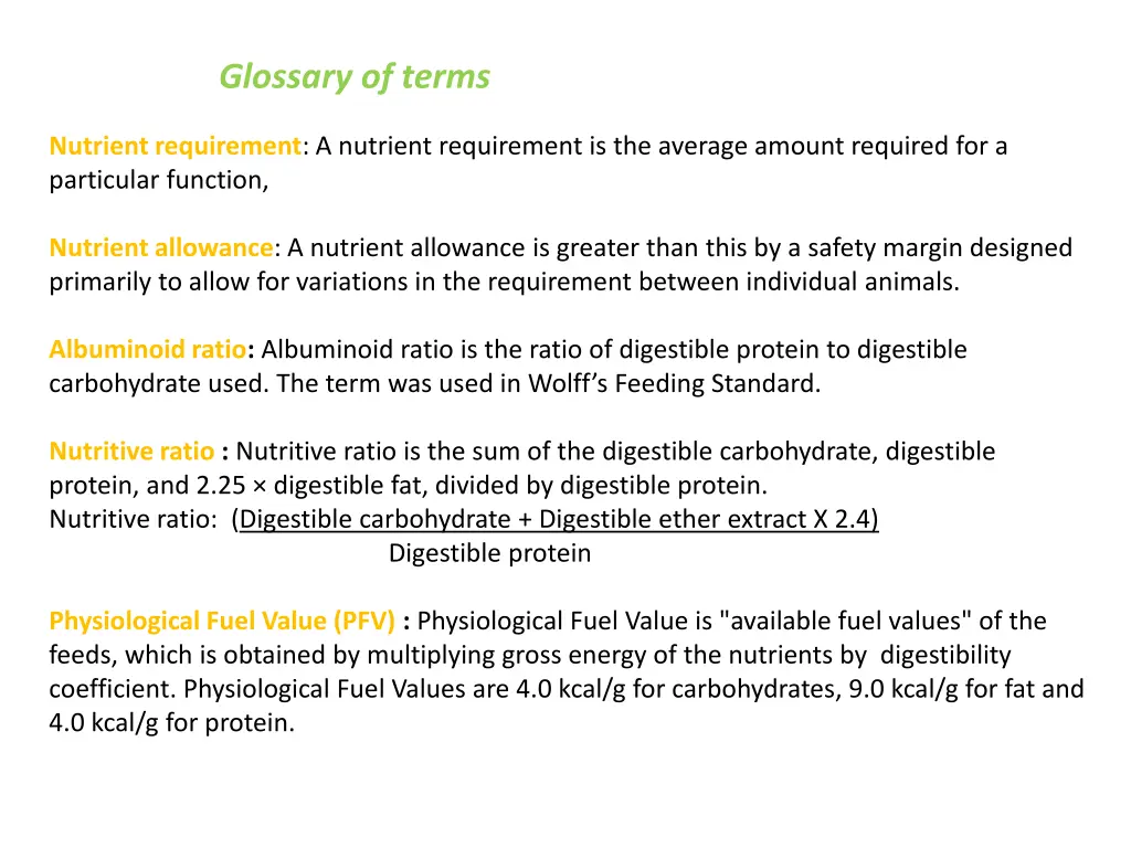 glossary of terms