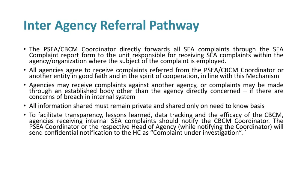 inter agency referral pathway