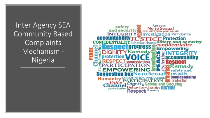 inter agency sea community based complaints