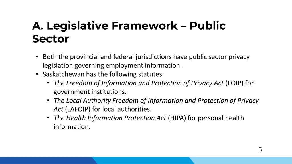 a legislative framework public sector