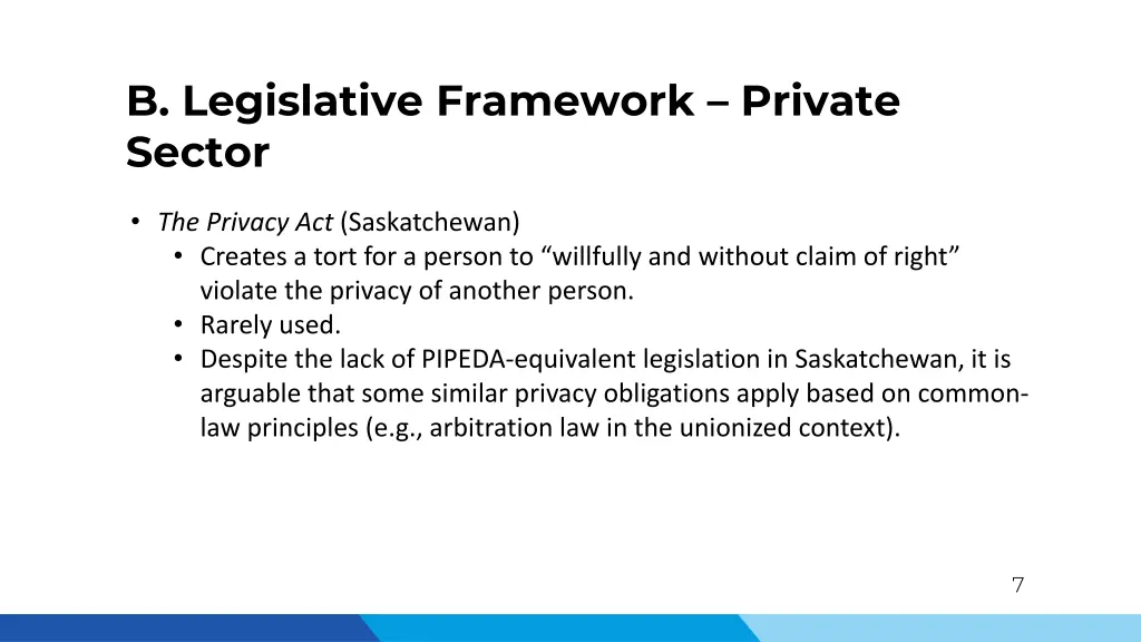 b legislative framework private sector 3