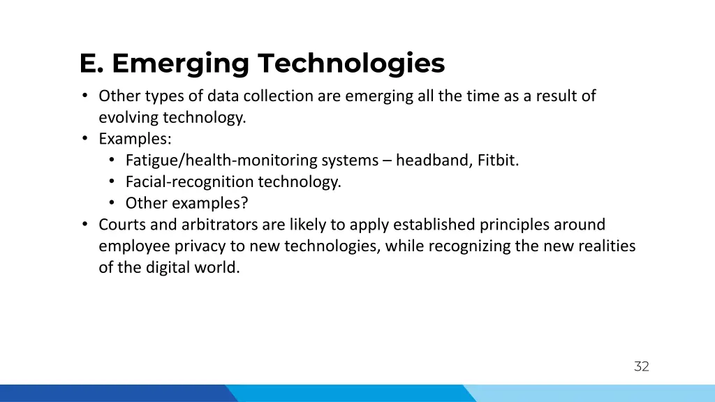 e emerging technologies other types of data