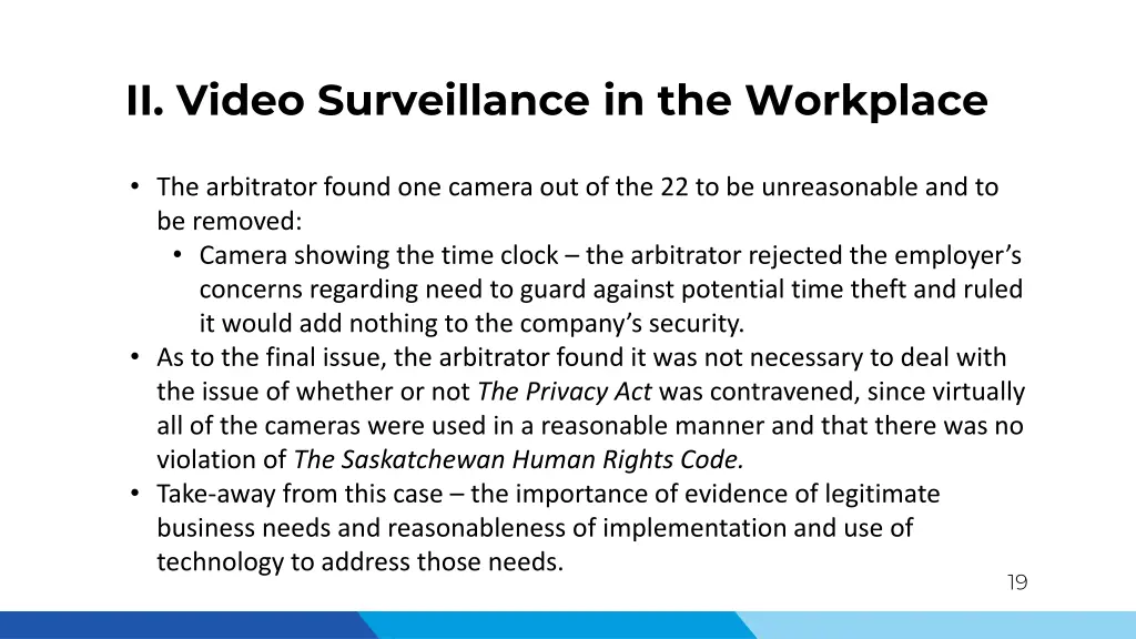 ii video surveillance in the workplace 11