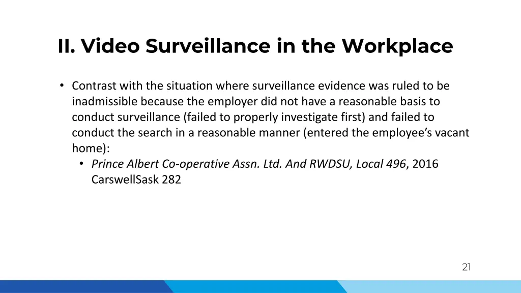 ii video surveillance in the workplace 13