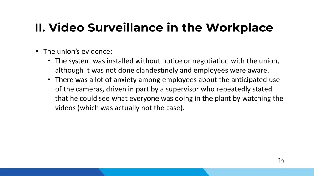 ii video surveillance in the workplace 6