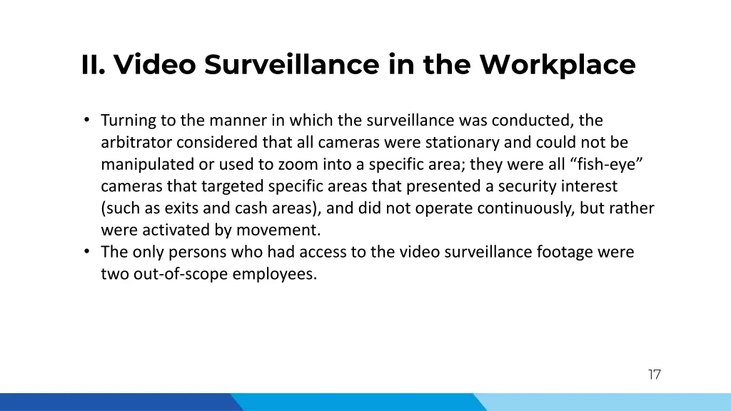 ii video surveillance in the workplace 9