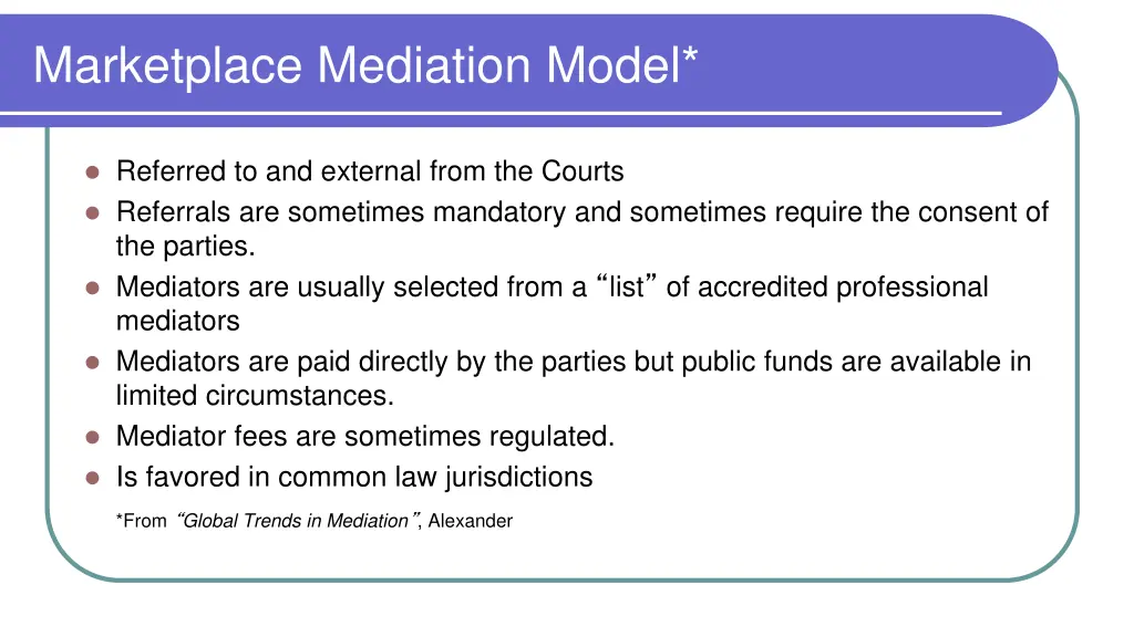 marketplace mediation model