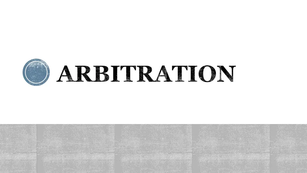 arbitration