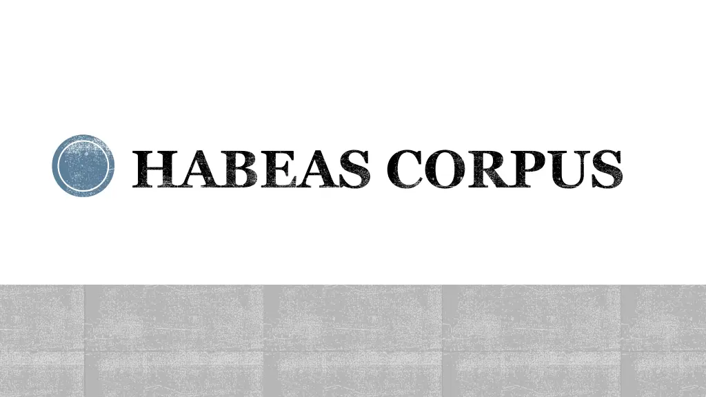 habeas corpus