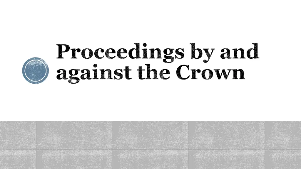 proceedings by and against the crown