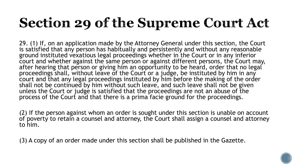 section 29 of the supreme court act