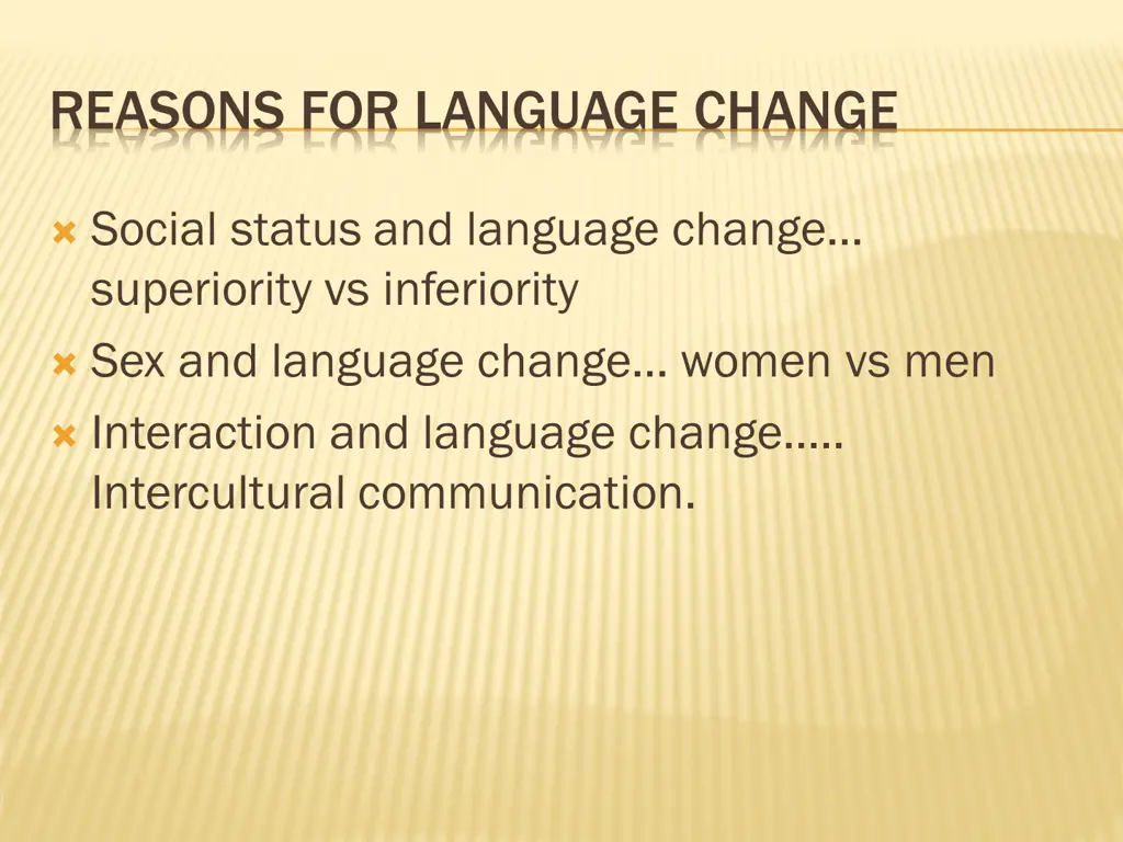 reasons for language change