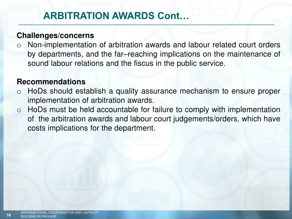 arbitration awards cont 1