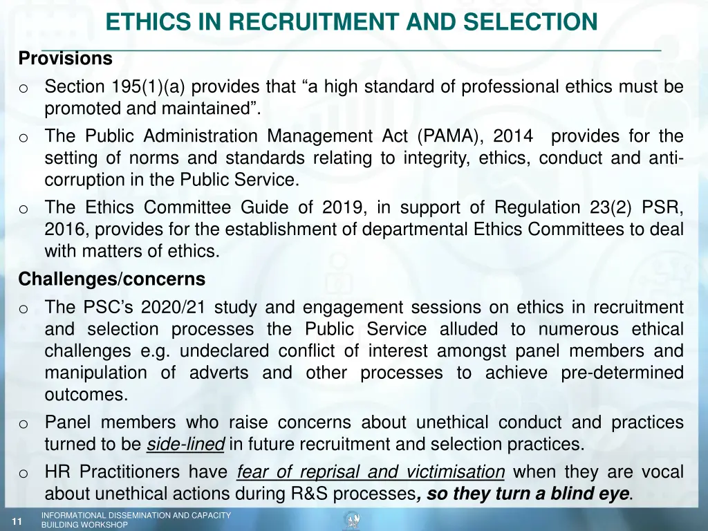 ethics in recruitment and selection