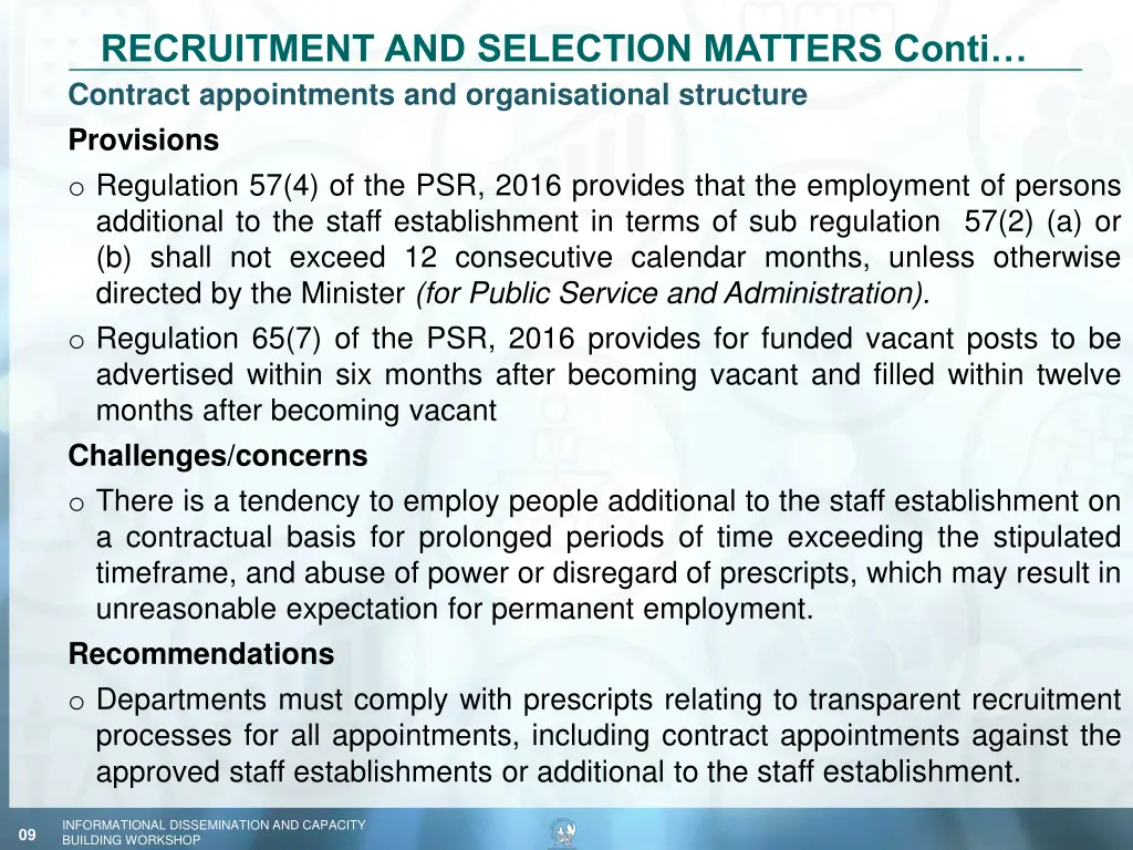 recruitment and selection matters conti contract