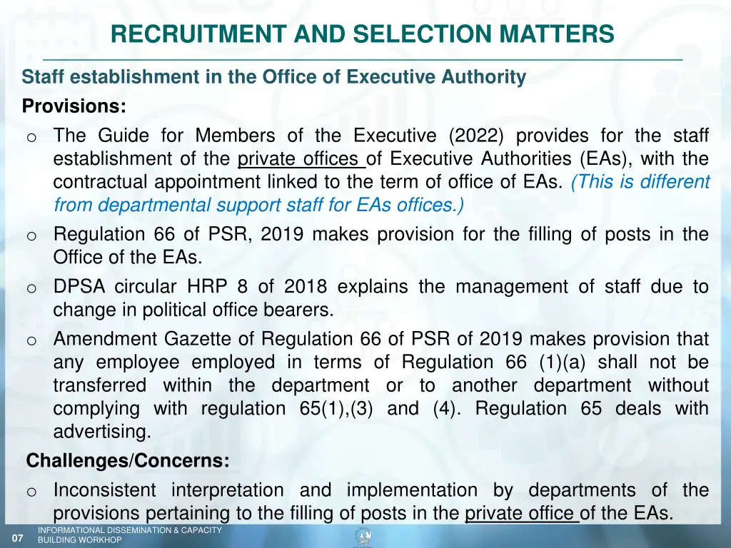 recruitment and selection matters