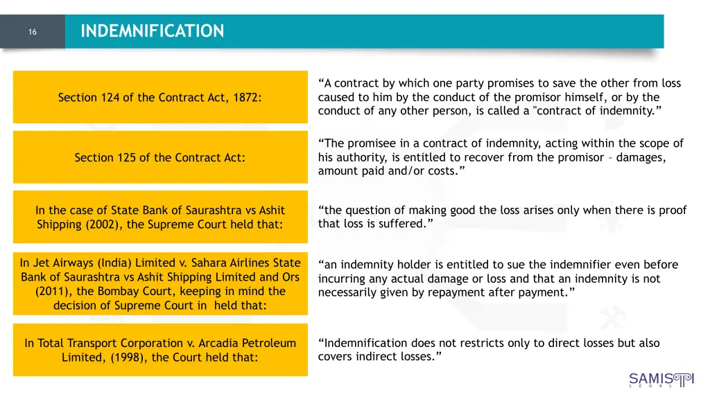 indemnification