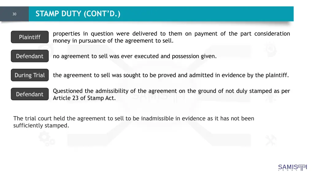 stamp duty cont d