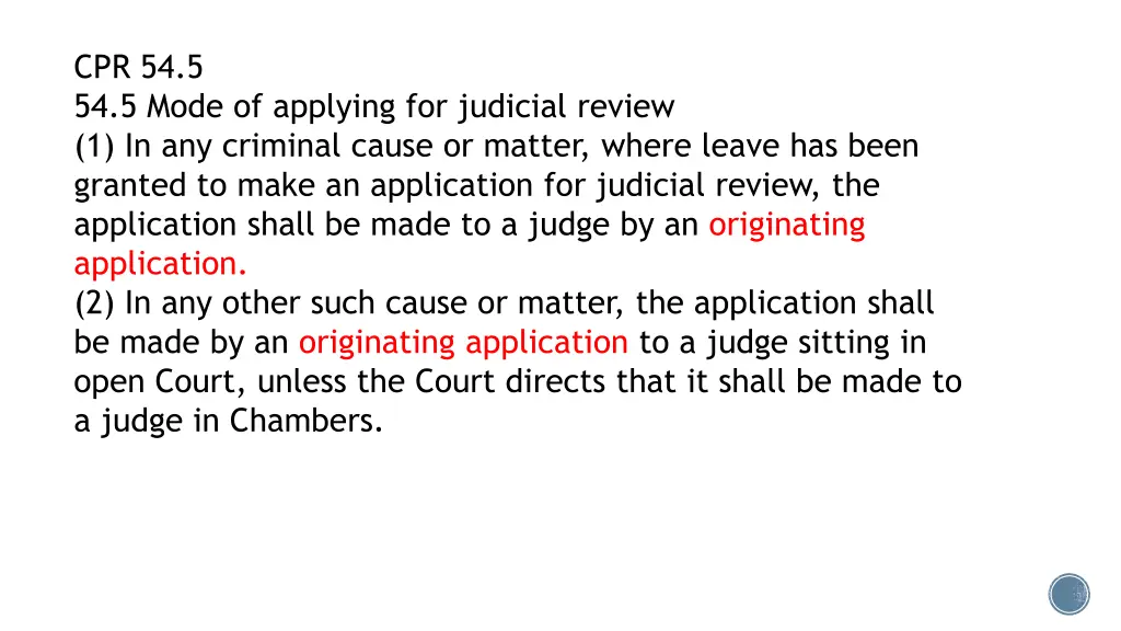 cpr 54 5 54 5 mode of applying for judicial