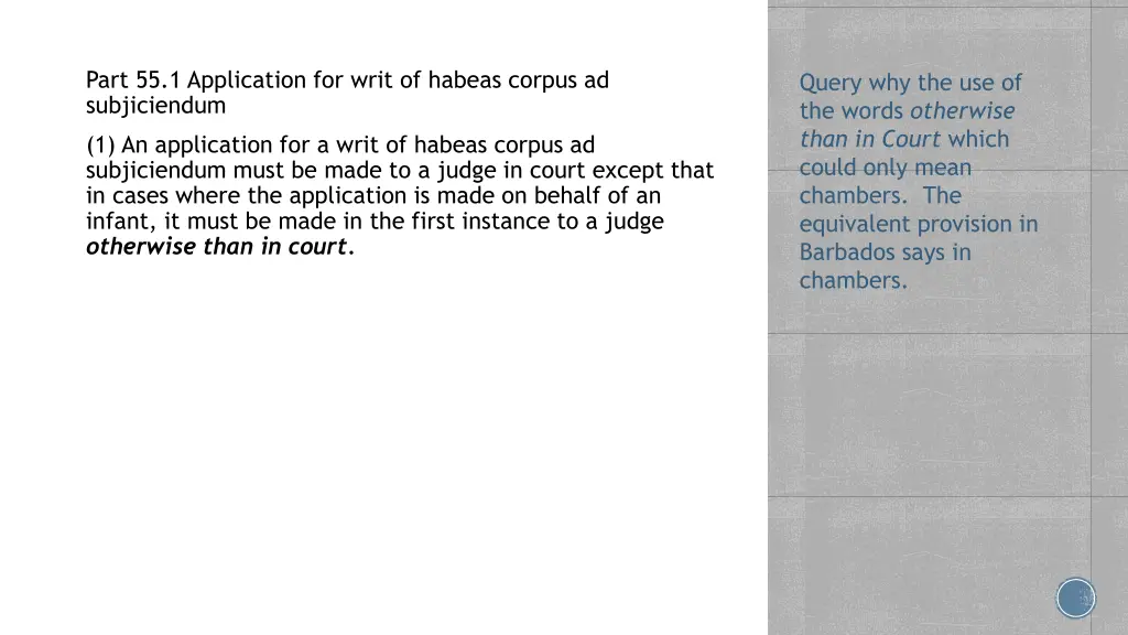 part 55 1 application for writ of habeas corpus